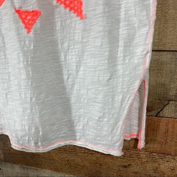 We the Free Bermuda Triangle White Neon Tank Size Small NWOT - Picture 6 of 12